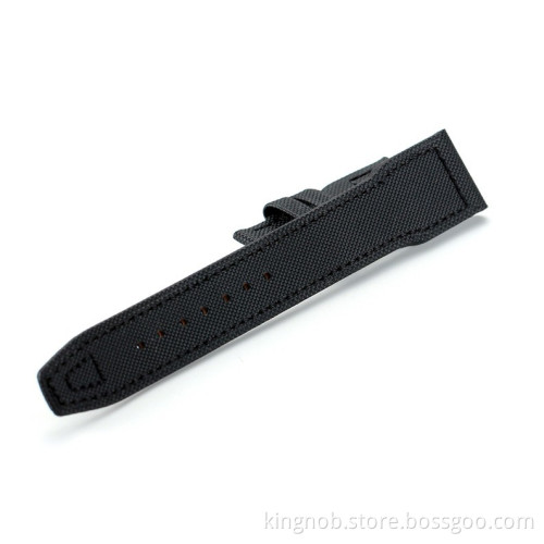 IW-15 Good Quality Handmade Black leather watch with steel buckle